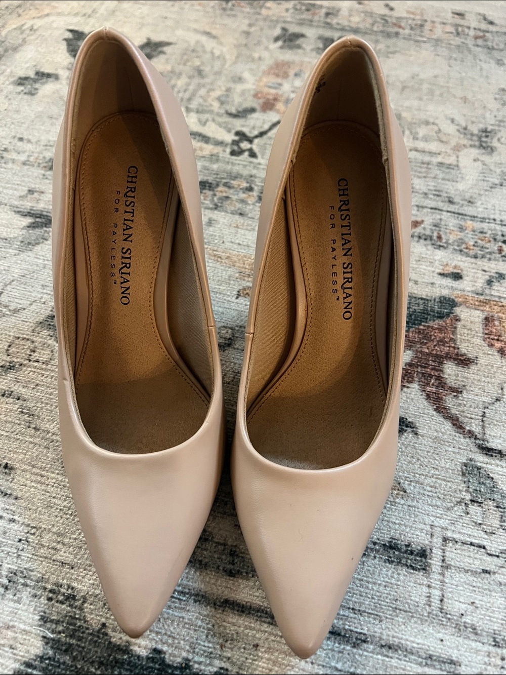 Christian Siriano Nude Pointed Toe Pumps